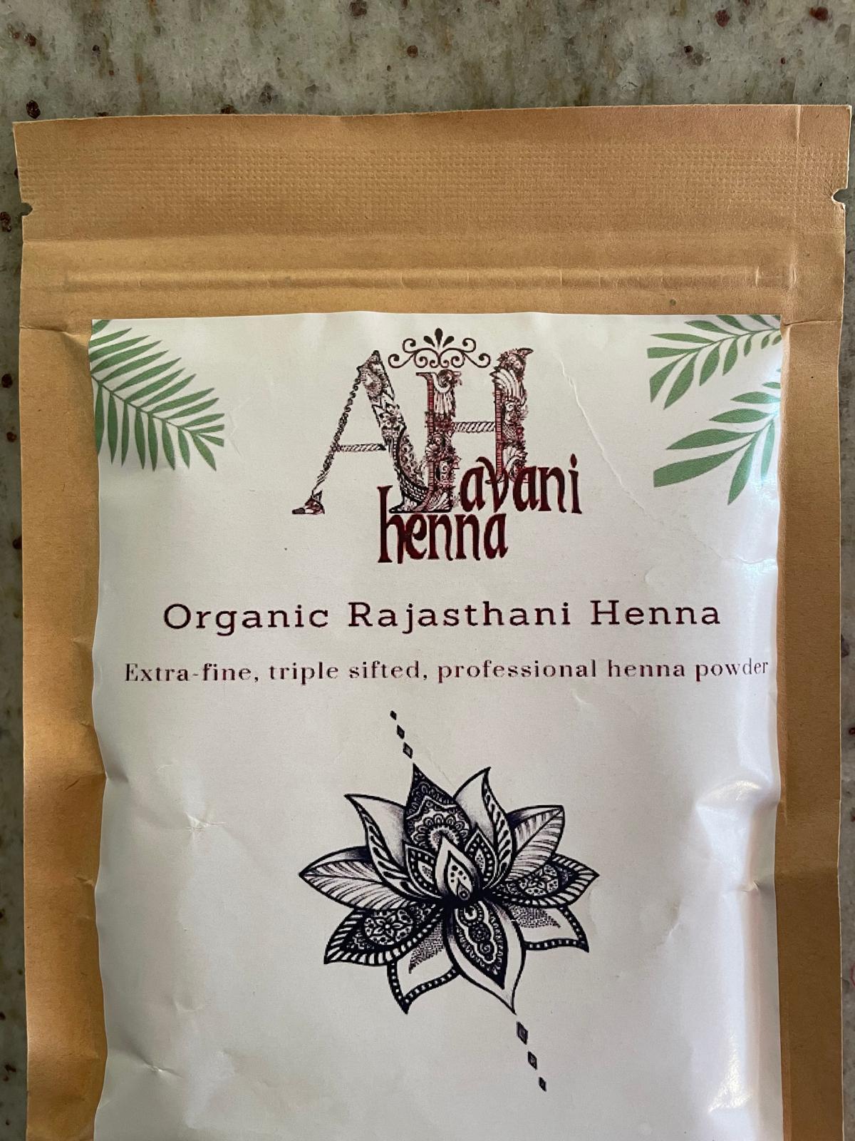 Avani Henna Organic Rajasthani Henna powder pouch — extra-fine, triple sifted
