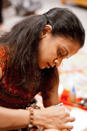Traditional henna mehndi design pattern